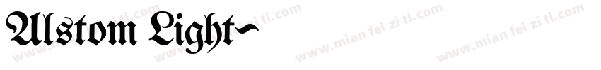 Alstom Light字体转换